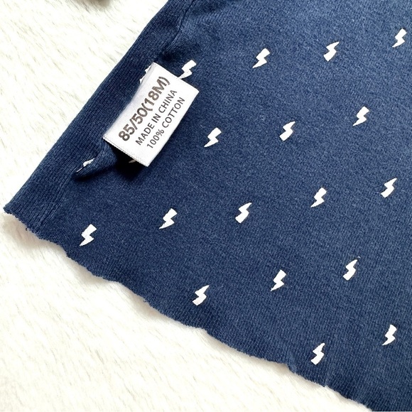 ⭐️ 5 for $25 Navy Blue Baby Outfit with Stripes & Lightning Bolts 18 Months - Picture 9 of 9
